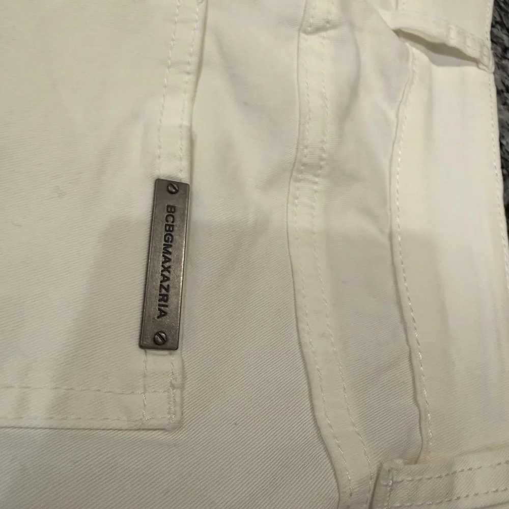 BCBGMaxAzria Beige and Black Panel Straight Leg Pants - Picture 6 of 10